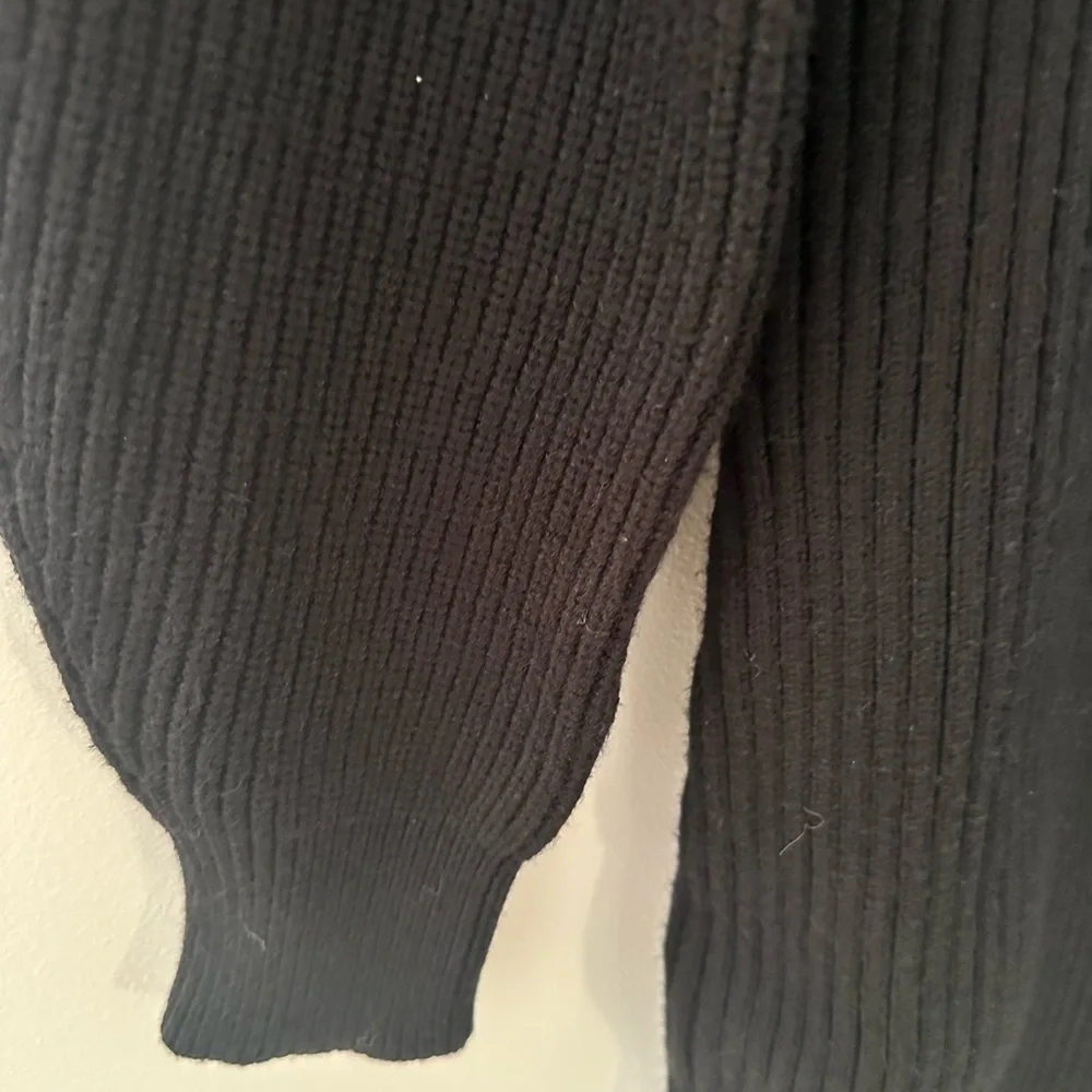 NWT! Vici Black Ribbed Puff Sleeve Sweater Dress - Picture 10 of 10